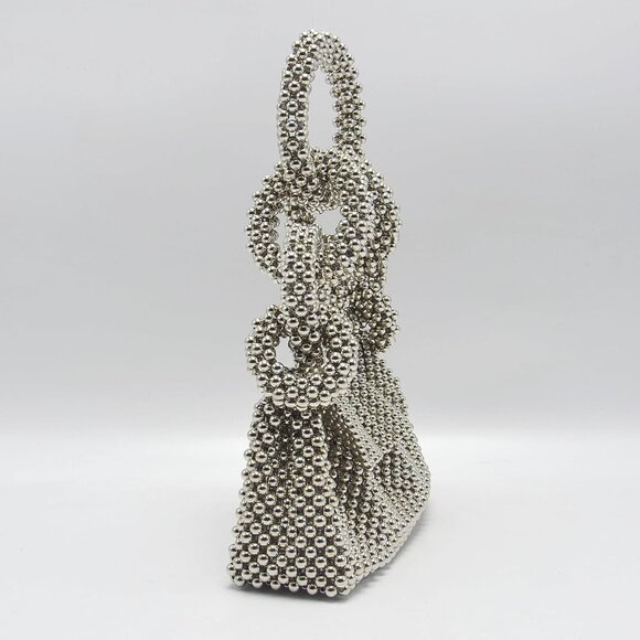 Fashionable Pearl and Beaded Handbag - Chic Addition for Weddings and Parties - Picture 4 of 6